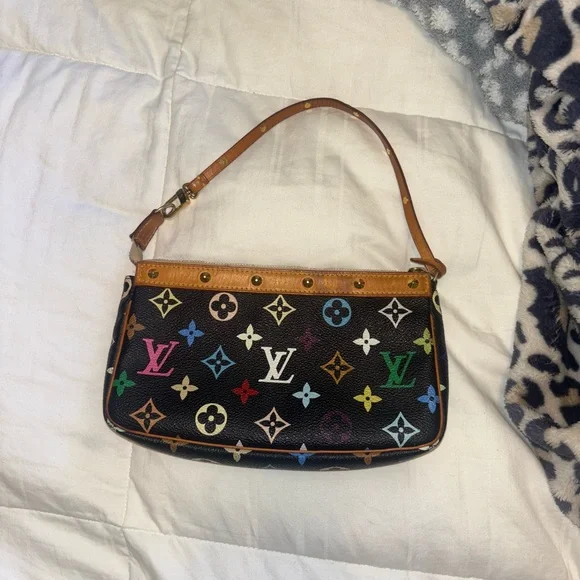 Louis Vuitton Black Multicolor Monogram Shoulder Bag - Picture 2 of 7